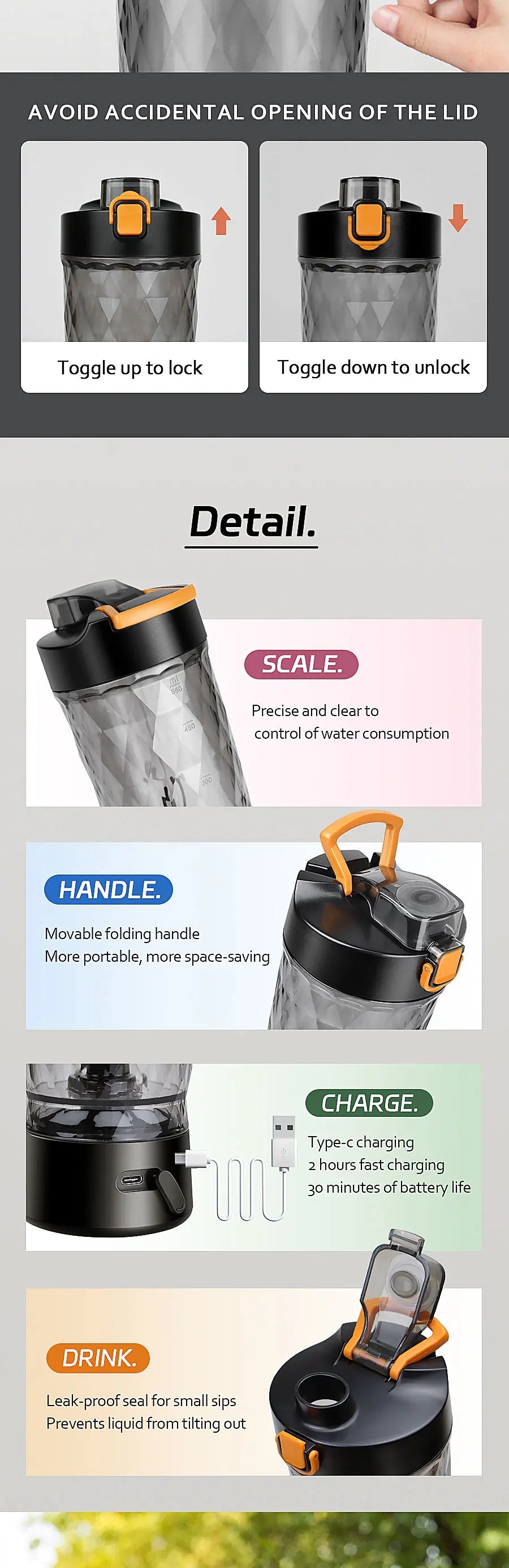 Automatic Portable Mixing Cup