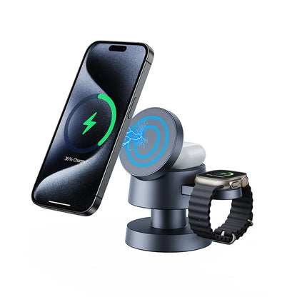 Magnetic Wireless Charging Dock for iPhone with LED Lamp