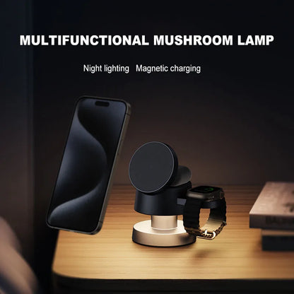 Magnetic Wireless Charging Dock for iPhone with LED Lamp