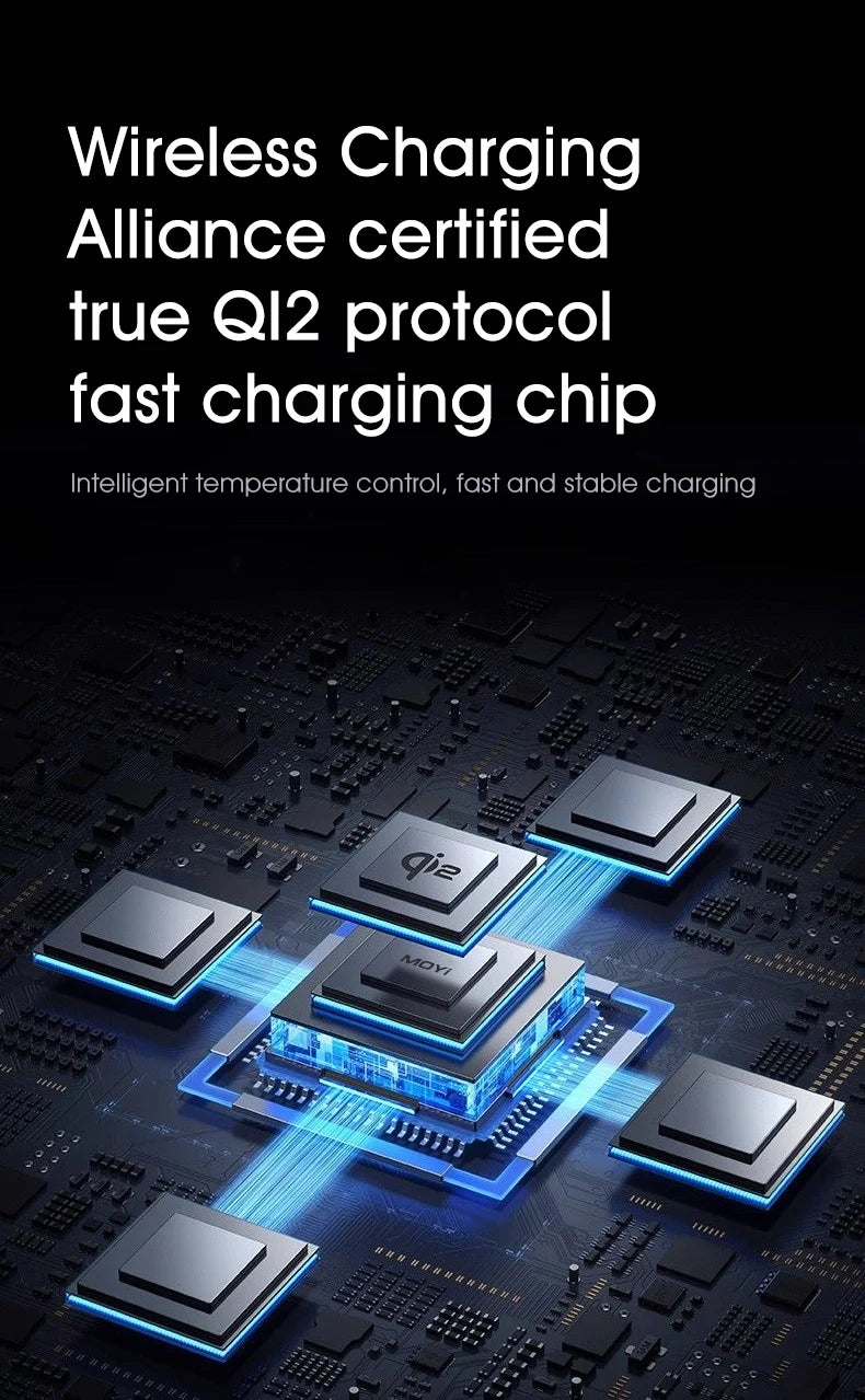 15W 3 In  Magnetic Autorotation AI Wireless Charger For iPhone