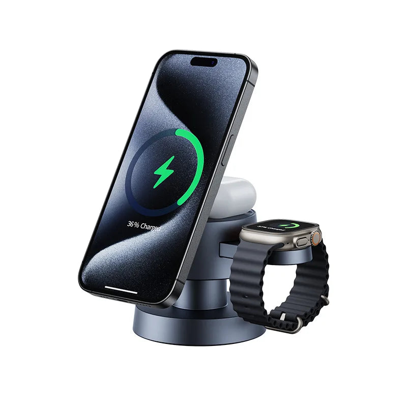 Magnetic Wireless Charging Dock for iPhone with LED Lamp