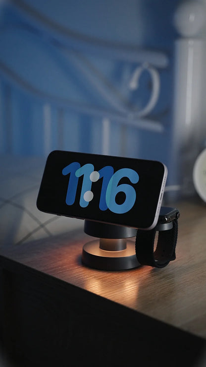 Magnetic Wireless Charging Dock for iPhone with LED Lamp