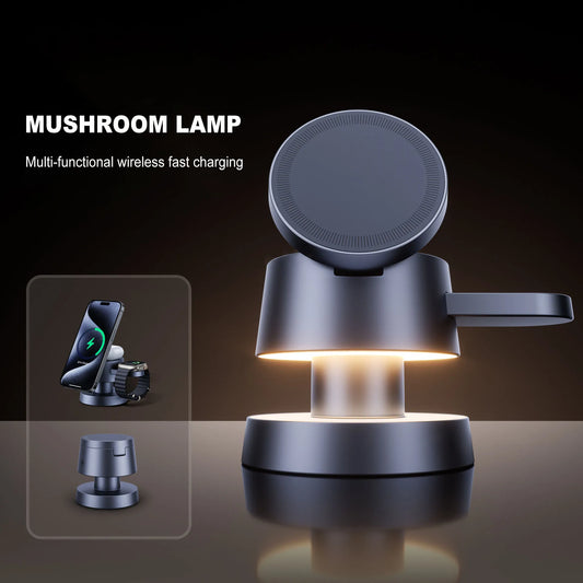 Magnetic Wireless Charging Dock for iPhone with LED Lamp